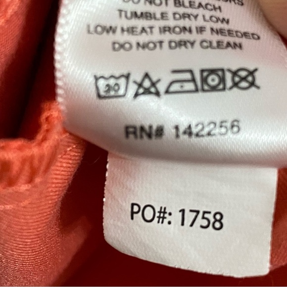 Figs Technical Collection Womans Hot Coral Scrubs Top Pockets Small - Picture 6 of 7